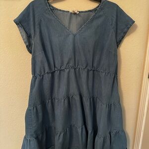 Denim Babydoll Dress